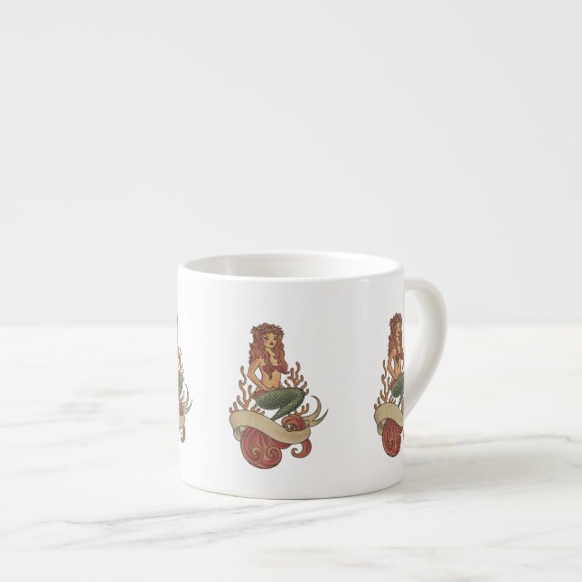 Xícara De Espresso sereia (Frente Esquerda)