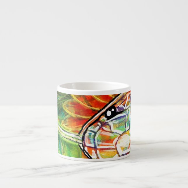 Xícara De Espresso Serpente do Arco-íris (Frente)