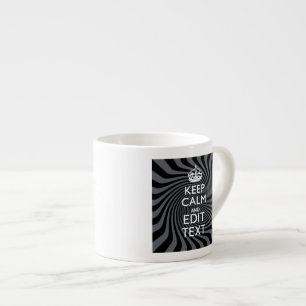 Xícara De Espresso Seu costume fica calmo dizendo em espiral preto