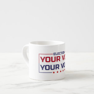 Xícara De Espresso Seu voto Sua voz colorida