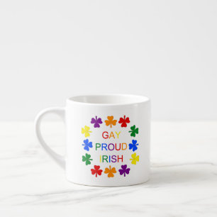 Xícara De Espresso Shamrocks irlandeses LGBT Gay orgulhosos