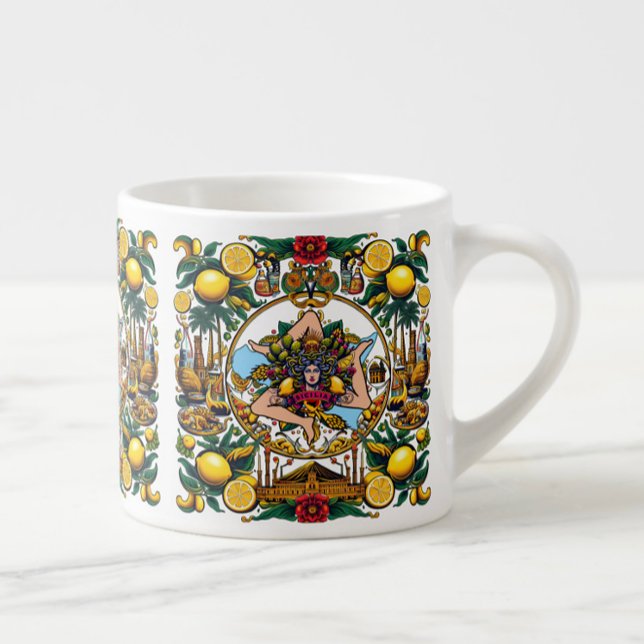 Xícara De Espresso Sicília Sicília - Trinacria Espresso Cup (Criador carregado)