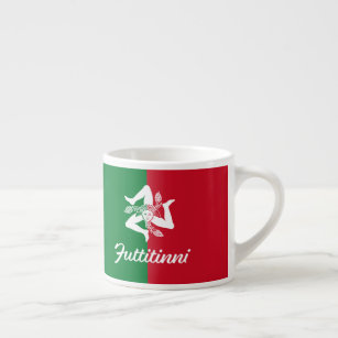 Xícara De Espresso Siciliana Trinacria e Futtitinni