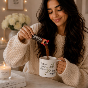 Xícara De Espresso Siga seus Sonhos mantenha-se inspirado,motivação