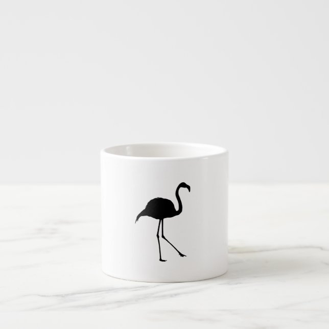 Xícara De Espresso Silhueta do flamingo (Frente)