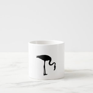 Xícara De Espresso Silhueta do flamingo