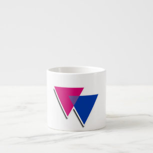 XÍCARA DE ESPRESSO SÍMBOLO DO TRIÂNGULO BISSEXUAL 3D