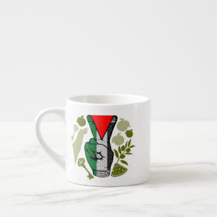 Xícara De Espresso Símbolo do Triângulo Vermelho da Resistência com S