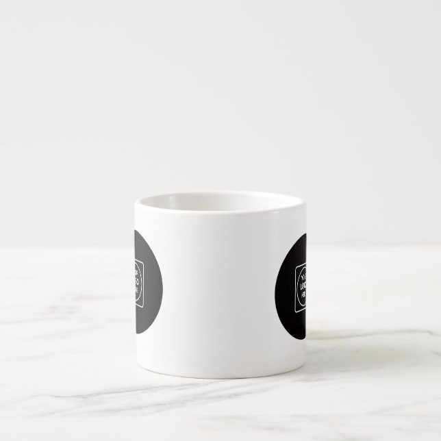 Xícara De Espresso Simple Logo Business Branding Espresso Mug (Frente)