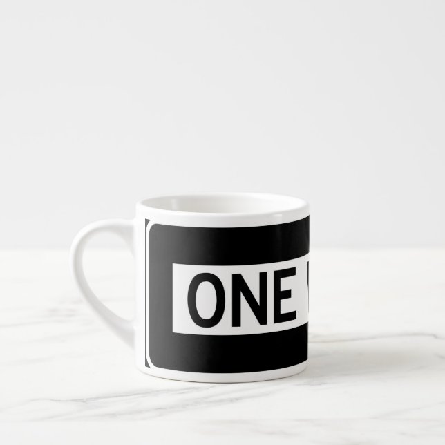 Xícara De Espresso Sinal de sentido único (Esquerda)