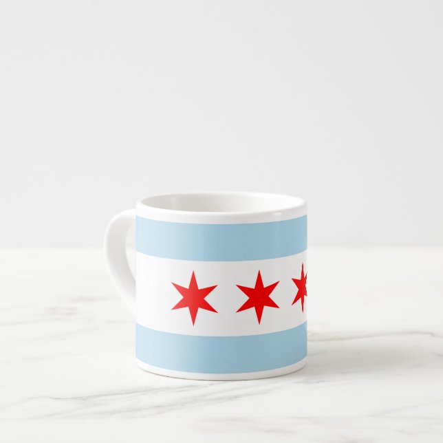 Xícara De Espresso Sinalizador Chicago de Estilo Moderno (Frente Esquerda)
