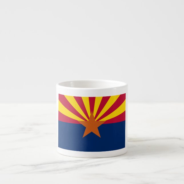 Xícara De Espresso Sinalizador de arizona: Definindo Star Sun, O Esta (Frente)