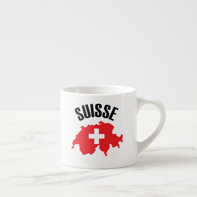 Xícara De Espresso Sinalizador de Mapa de Suiça do Suisse (Direita)