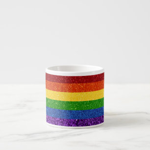 Xícara De Espresso Sinalizador do Orgulho do Arco-Íris LGBT