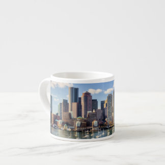 Xícara De Espresso Skyline de Boston do beira-rio