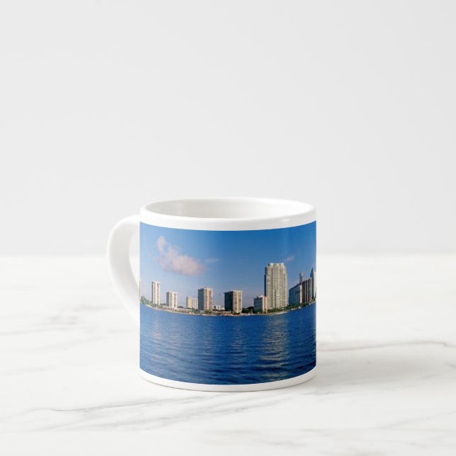 Xícara De Espresso Skyline de Miami, Florida (Frente Esquerda)