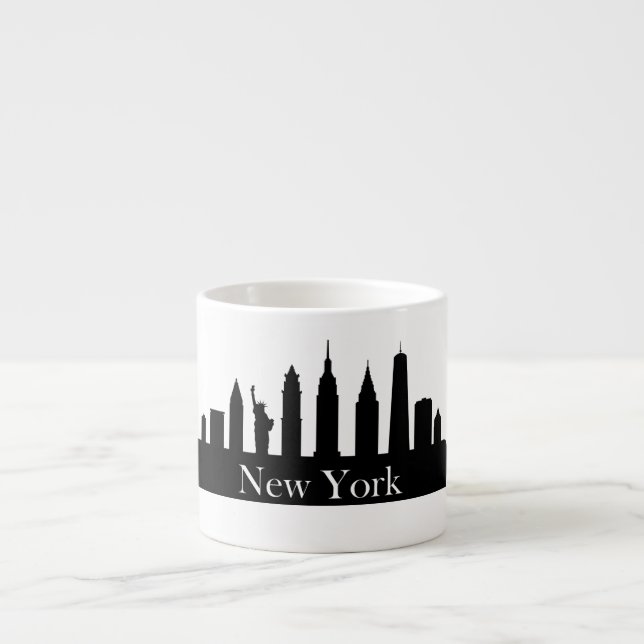 Xícara De Espresso Skyline New York (Frente)