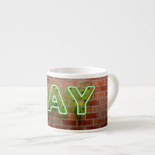 Xícara De Espresso SlipperyJoe letreiro neon gay iluminado brilhante 