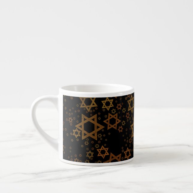 Xícara De Espresso SlipperyJoe's Estrela de David temática de Hanukka (Esquerda)