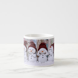 Xícara De Espresso Snowmen Specialty Mug