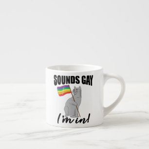 Xícara De Espresso Soa Gay, estou em Gato