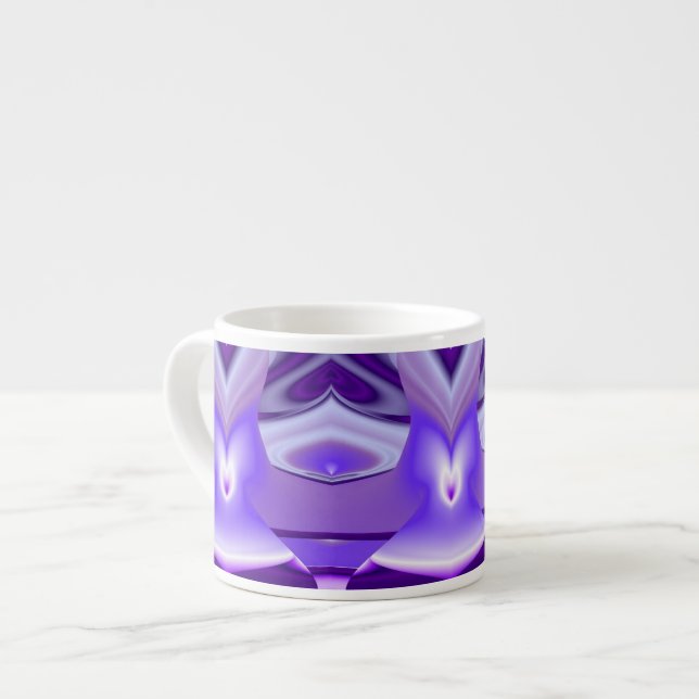 Xícara De Espresso Sonhos de Arco-Íris de Flor Roxo (Frente Esquerda)