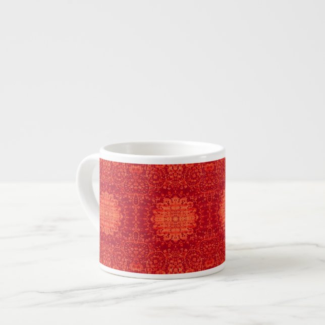 Xícara De Espresso Souk Sunset: Padrão Marraquexe Laranja marroquino (Frente Esquerda)