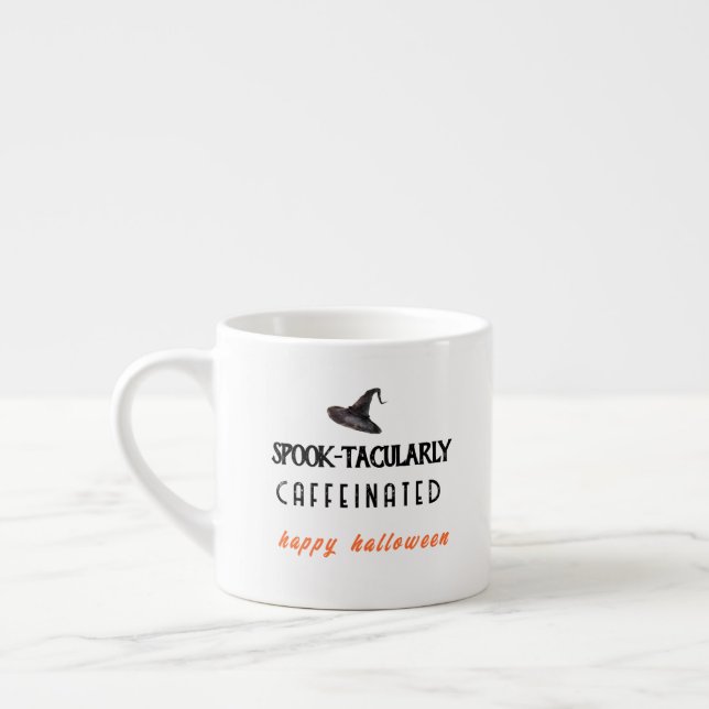 Xícara De Espresso Spooktacularly Caffeined Halloween (Esquerda)