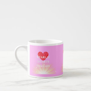 Xícara De Espresso Starlit Hearts Fashion Red Heart Shine