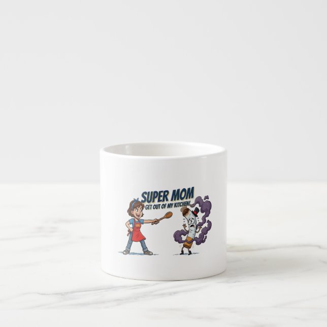 Xícara De Espresso Sucesso da Super Mamãe em Parar de Fumar (Frente)