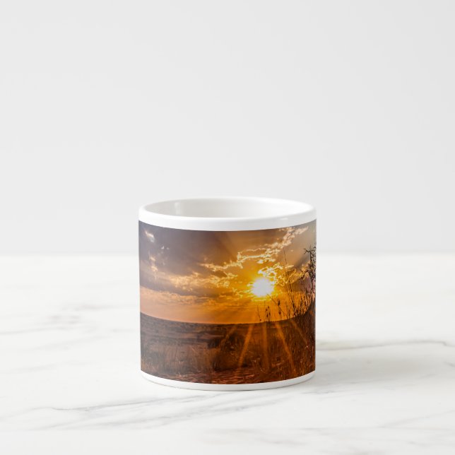 Xícara De Espresso Sunset no deserto de Kalahari, Namíbia (Frente)