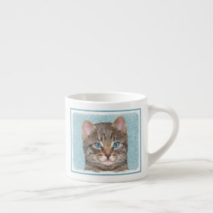 Xícara De Espresso Tabelas de cinzas por Pintura de Gato - Arte de Ga