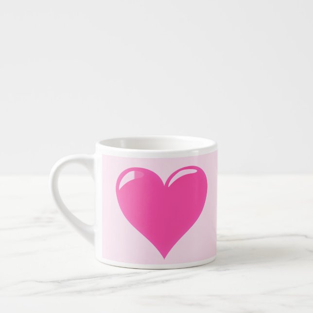 Xícara De Espresso Taça Espresso de Coração Rosa (Esquerda)