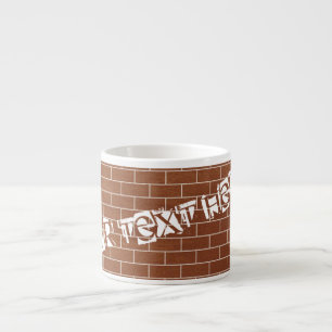 Xícara De Espresso Taça Espresso de Texto Personalizado com Parede de