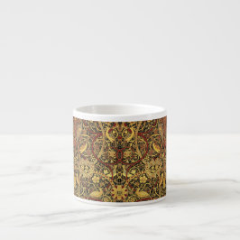 Xícara De Espresso Tapeçaria Faux William Morris Bullerswood