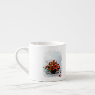 Xícara De Espresso Taza de Espresso Bodegón de Flores
