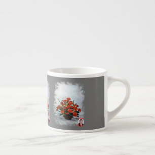 Xícara De Espresso Taza de Espresso Bodegón de Flores