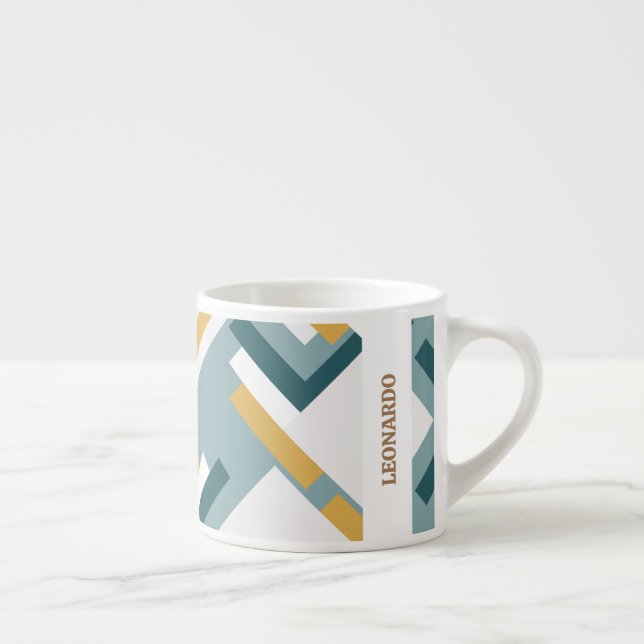 Xícara De Espresso Taza Espresso diseño geométrico personalizado (Direita)