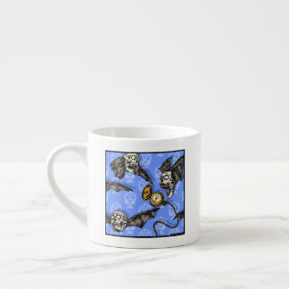 Xícara De Espresso Tempo Para Bats De Crânio - Surreal De Gótico Nigh
