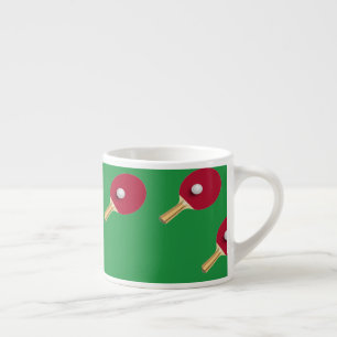 Xícara De Espresso tênis de mesa de e esfera em verde