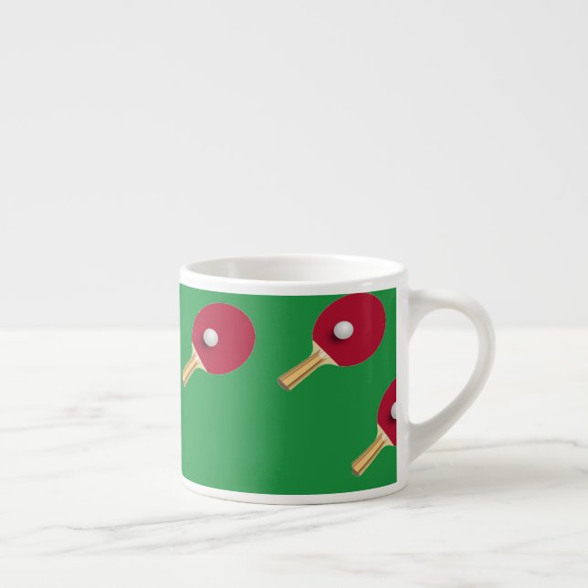Xícara De Espresso tênis de mesa de  e esfera em verde (Direita)