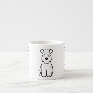 Xícara De Espresso Terrier Wheaten brandamente revestido