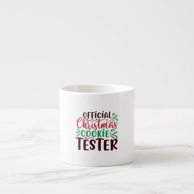 Xícara De Espresso testador de biscoito oficial de Natal (Frente)