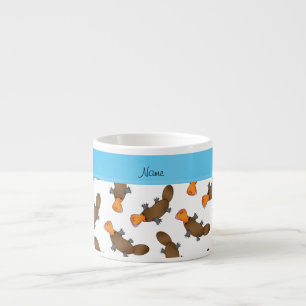 Xícara De Espresso Teste padrão branco conhecido personalizado do