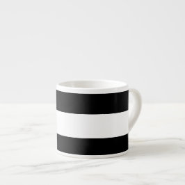 Xícara De Espresso Teste padrão branco preto moderno das listras