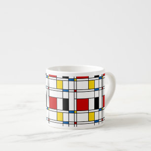 Xícara De Espresso Teste padrão de de Stijl