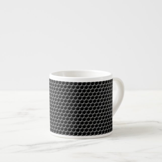 Xícara De Espresso Teste padrão de grade do metal - fundo (Frente Esquerda)