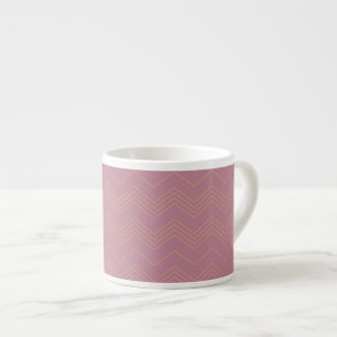 Xícara De Espresso Teste padrão de ziguezague cor-de-rosa, simples,