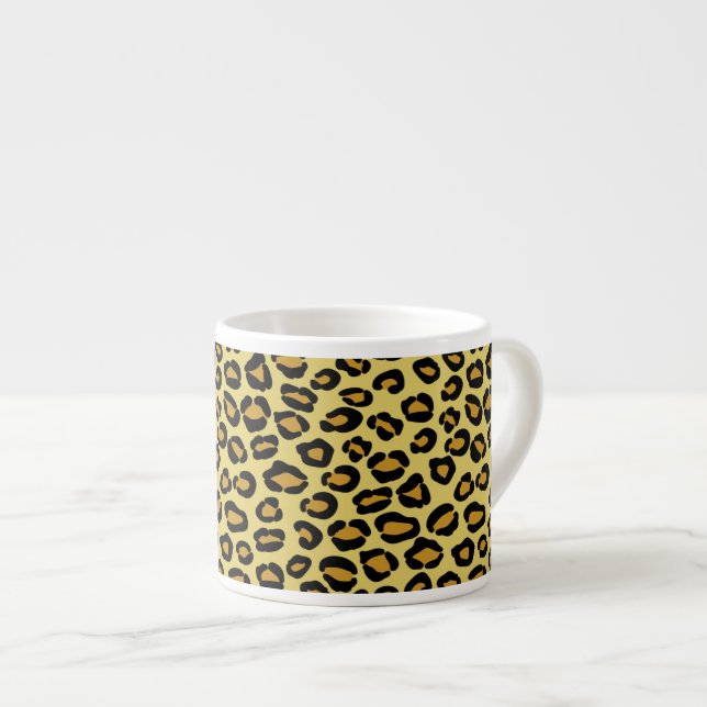 Xícara De Espresso Teste padrão do leopardo (Frente Esquerda)