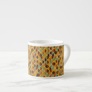 Xícara De Espresso Teste padrão geométrico retro 3